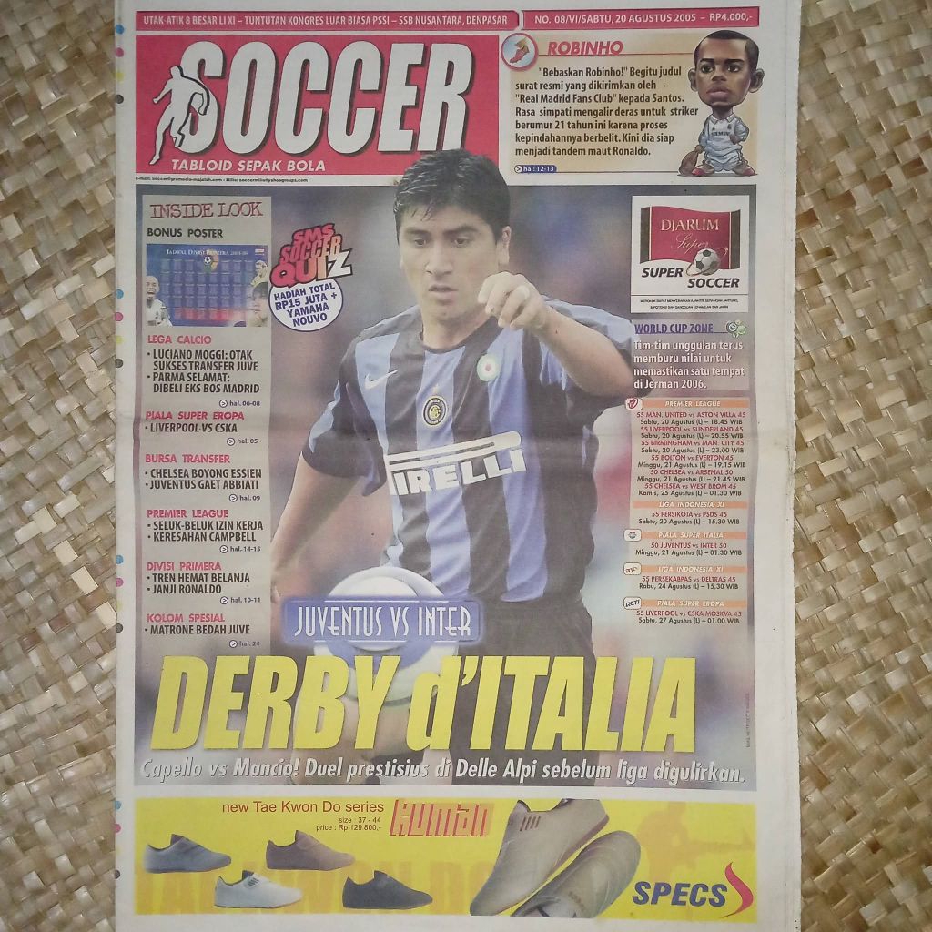 Tabloid Soccer Edisi Derby d'Italia Juventus vs Inter _ 20 Agustus 2005