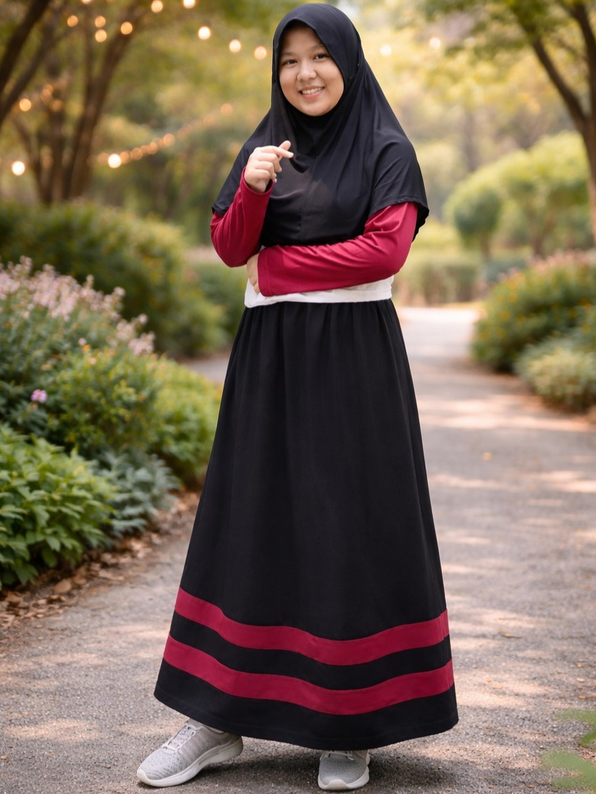 Rok Panjang Balotelli Polos Full Karet Premium Original Baloteli Salur (Produsen Rok Wolfis Amunzen)