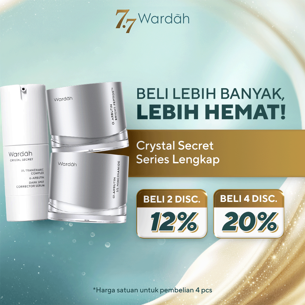WARDAH Crystal Secret Series Lengkap - Menyamarkan Flek dan Bekas Jerawat, Perawatan Kulit Wajah Seb