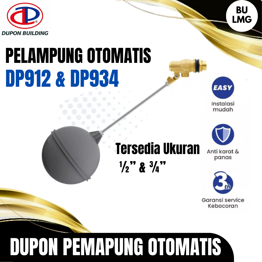 Pelampung Bola Tandon DUPON Tipe DP912 1/2" & DP934 3/4" - 1/2" (DP912)