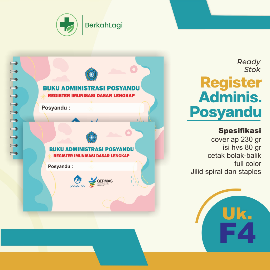 Buku ADMINISTRASI POSYANDU, BUKU IMUNISASI, BUKU PKK (REGISTER IMUNISASI DASAR LENGKAP)