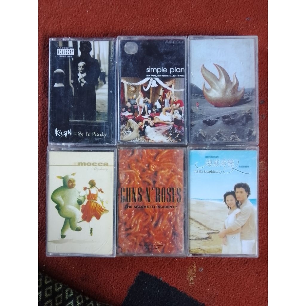 Kaset Pita Mocca / Kaset Simple Plan / Kaset Audioslave / Kaset Korn / Kaset Guns N Roses / Kaset At