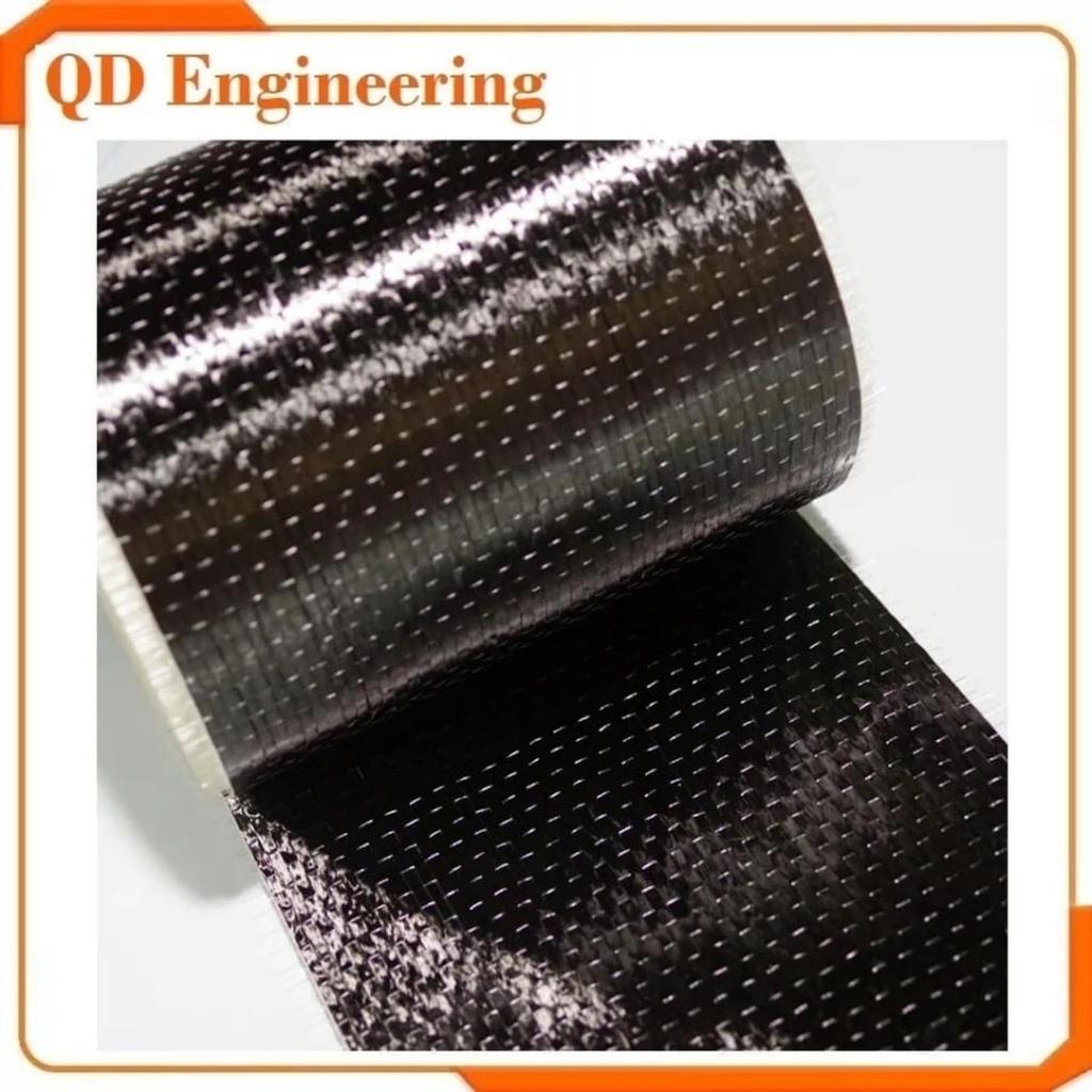 Carbon Fiber Cloth Serat Karbon Lembaran Lebar 20cm Carbon Composite Width 20cm Bahan Serat Karbon B