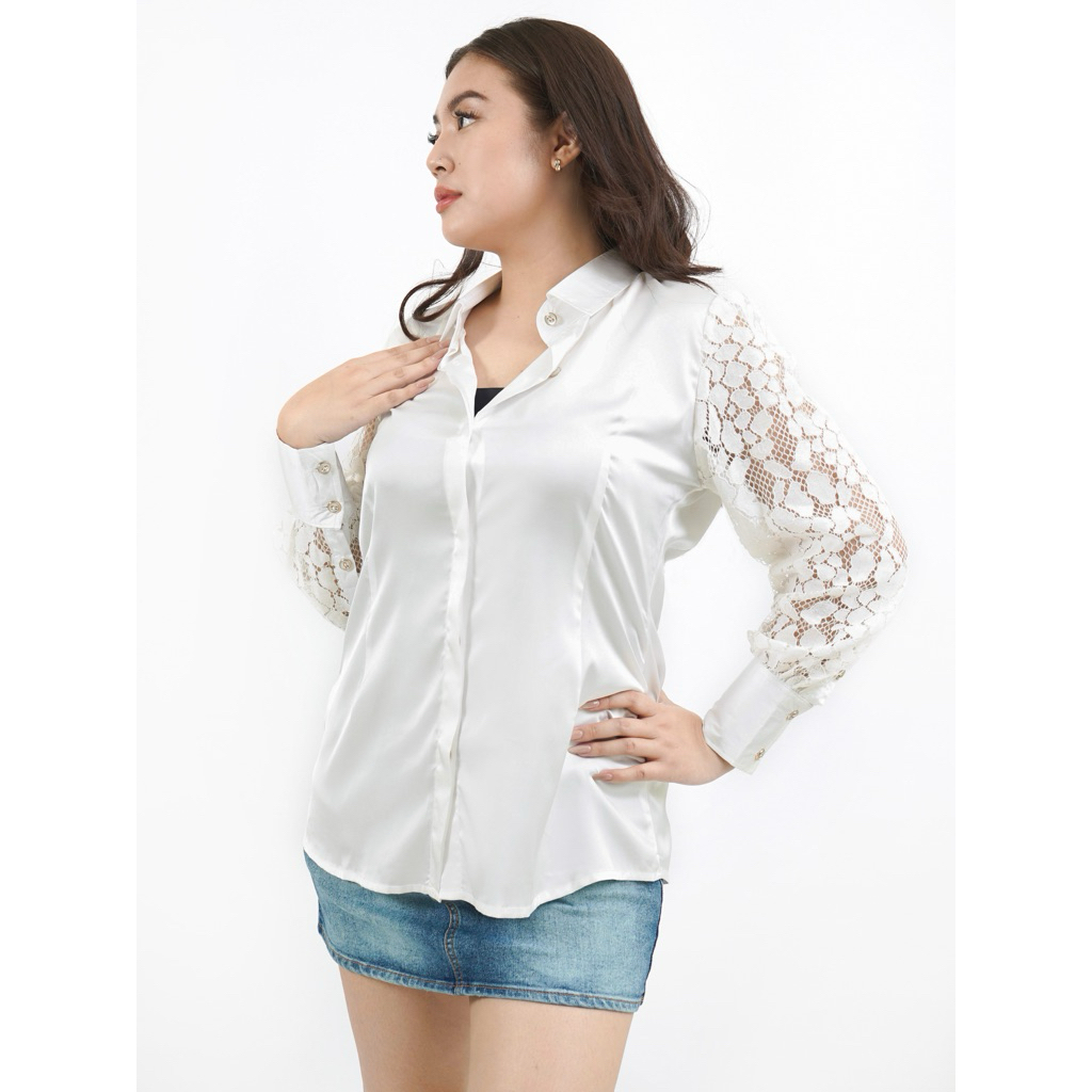 JULEE COUTURE - AURELIA SATIN LACE TOP