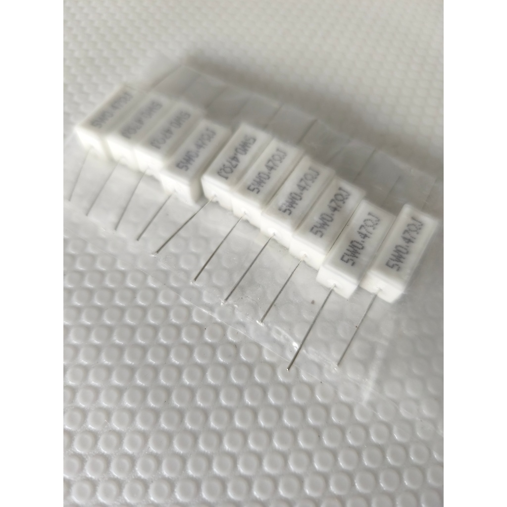 Resistor 5watt 5 watt 0.47ohm 0.47 ohm 0,47 ohm 0,47ohm