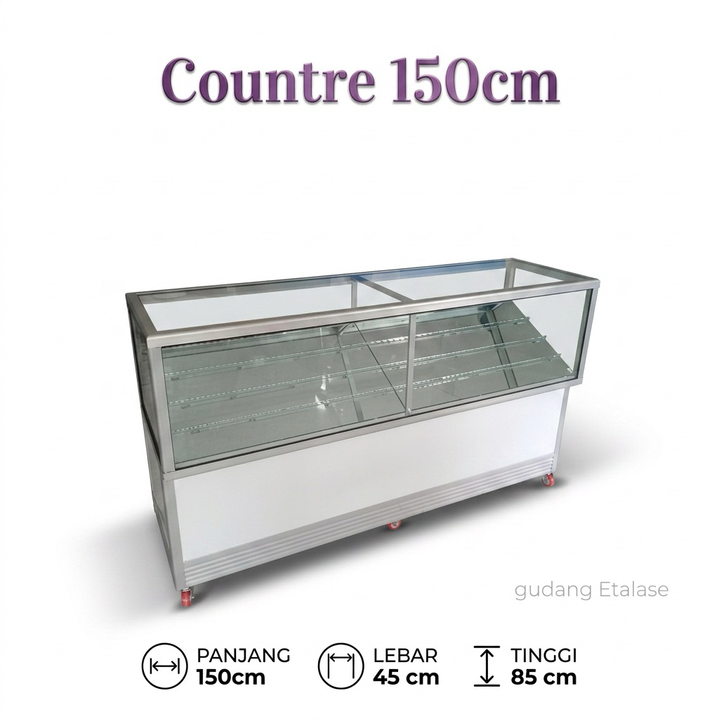 Etalase Konter Hp 150cm -Etalase Countre