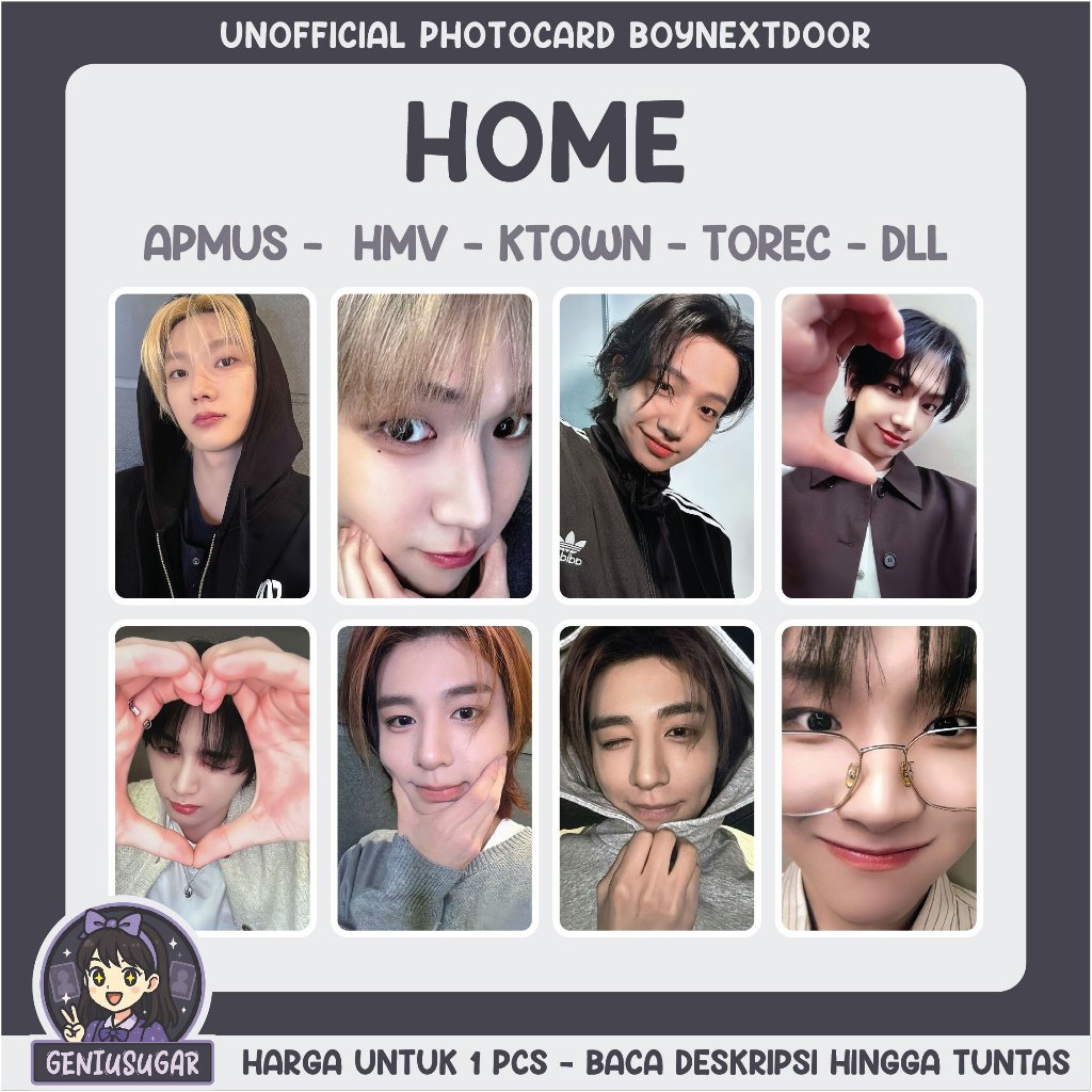 [BOYNEXTDOOR] HOME [2] UNOFFICIAL PHOTOCARD