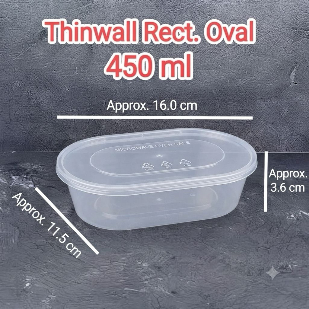 Pack Premium Thinwall Oval 450 - 750ML