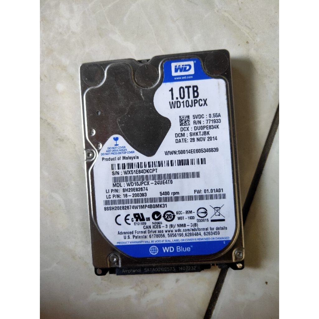 hardisk laptop 1 tera