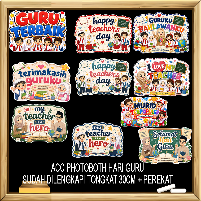 Props foto Hari Guru Wisuda / Sekolah / Cita cita Properti Photobooth