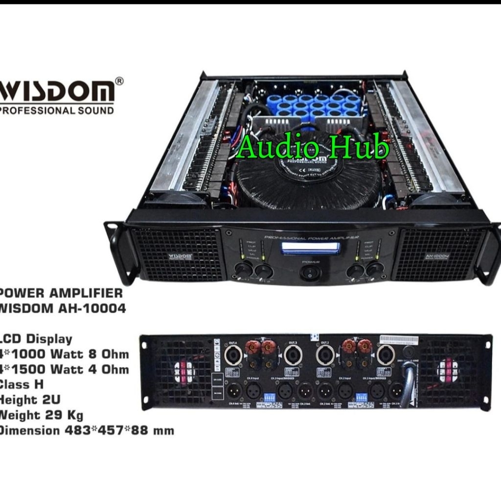 Power Amplifier Wisdom AH -10004 / AH10004 / AH 10004 Original 4 Channel