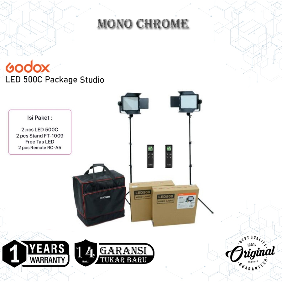 Paket Led Godox 500C with Bag LED 500C 500 C