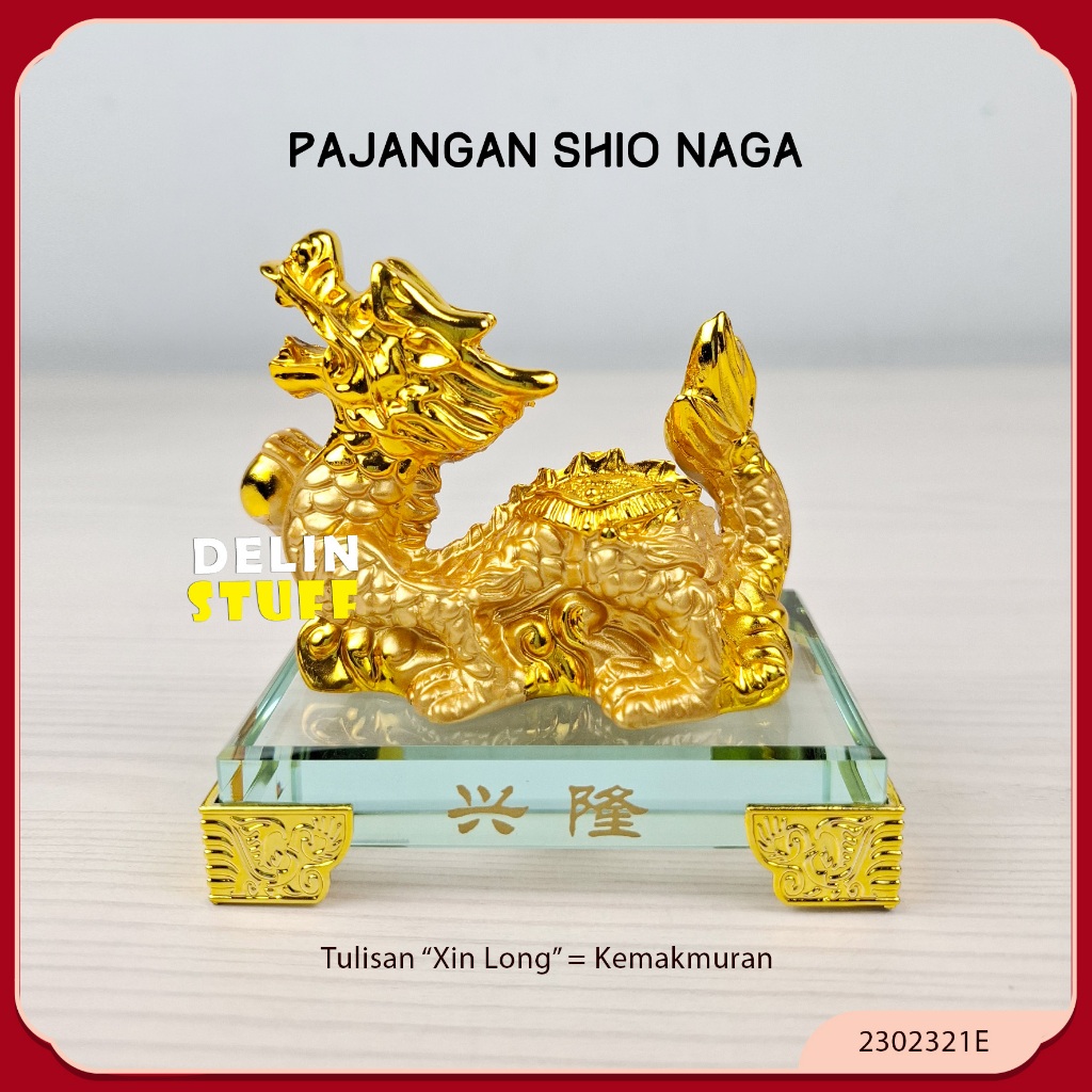 Patung Shio Emas Naga Pajangan Shio Naga 12 Shio Zodiak (2302321E)