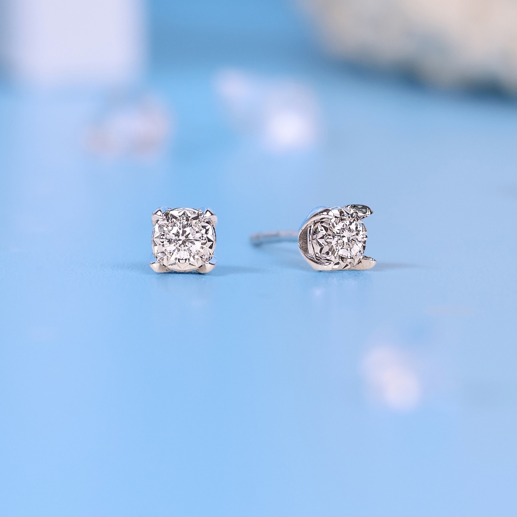 Anting Berlian Eropa Model Solitaire CNC Setting - JB Berlian