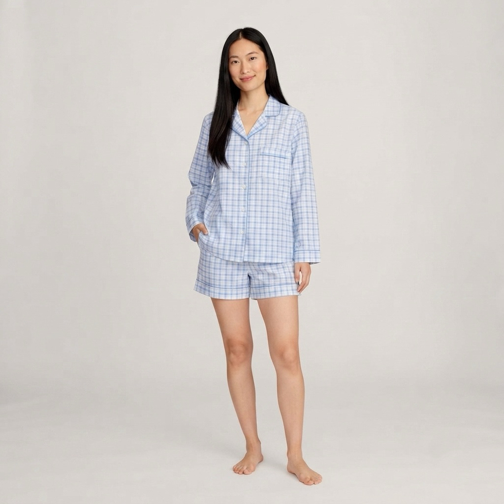 Mini Marlan Pajamas Gingham Woman Set