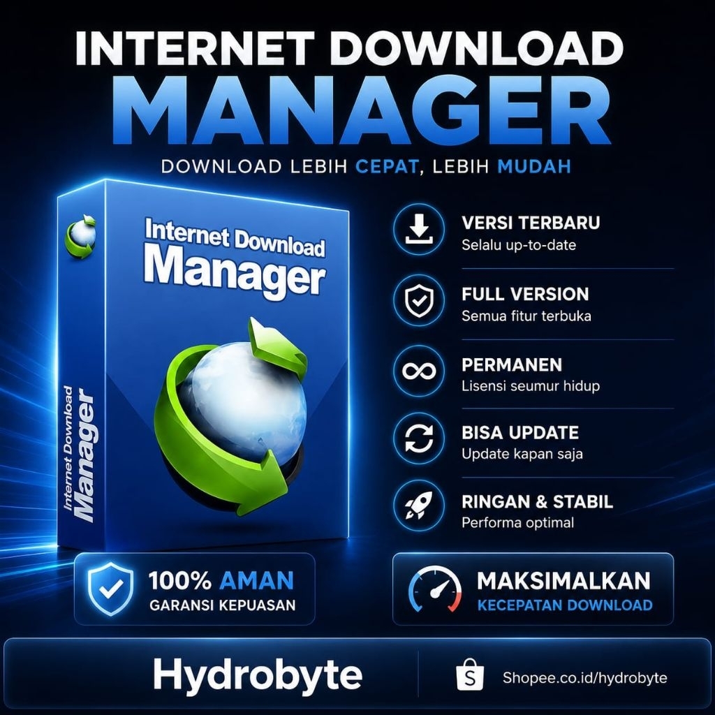 [ Bebas Bisa Update ]  INTERNET DOWNLOAD MANAGER IDM [ No Limited Speed ] Lifetime - GARANSI AKTIVAS