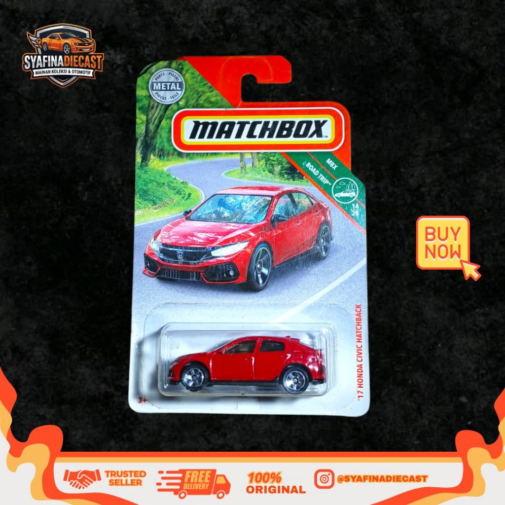 Matchbox 17 Honda Civic Hatchback Warna Merah
