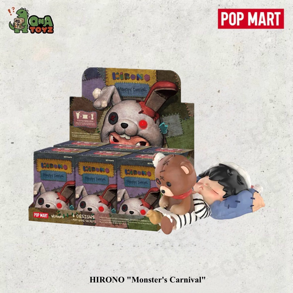 [READY STOK] Hirono Monster Carnival Series Figure Pop Mart Secret Vampire Creapy Clown Zombie Grim 