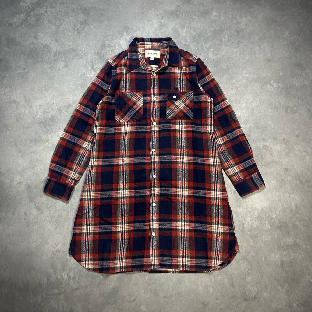 2000s BEAMS BOY Flannel Tunic Exclusive Fabric for Women Japanese Brand | Beams Plus | Fashion Wanit