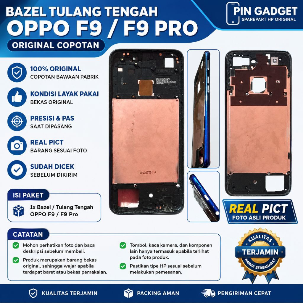 Bazel OPPO F9/F9 Pro Ori Bekas
