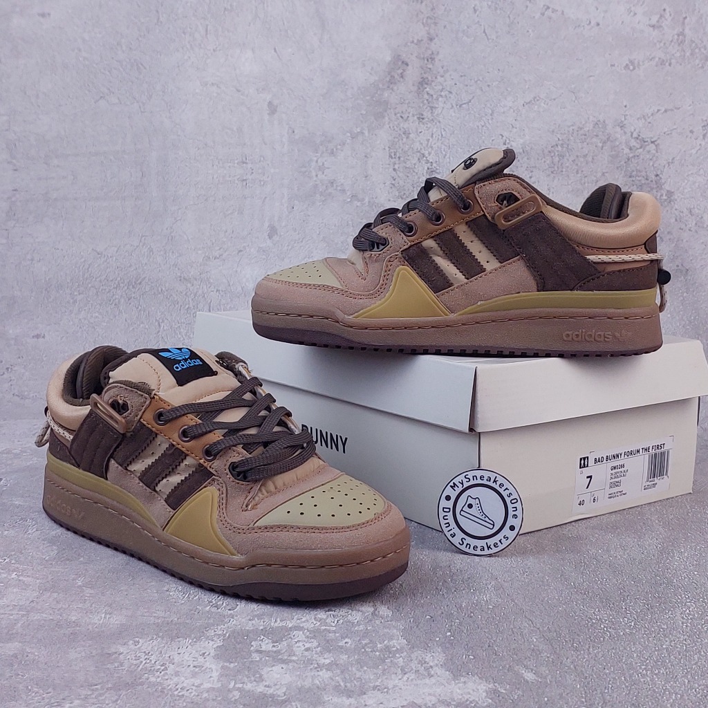 Sepatu Kasual Bad Bunny X Forum Low Brown