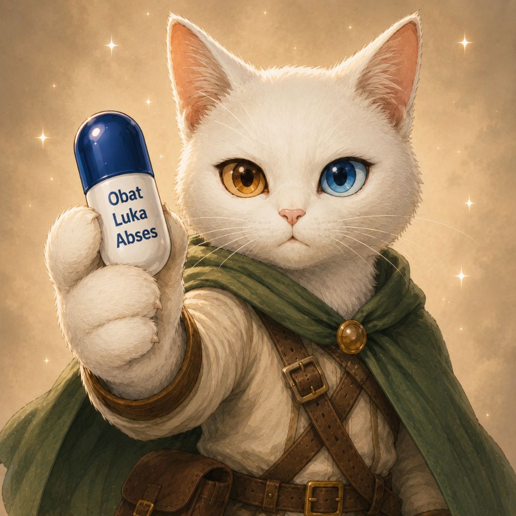 luka abses nanah kucing