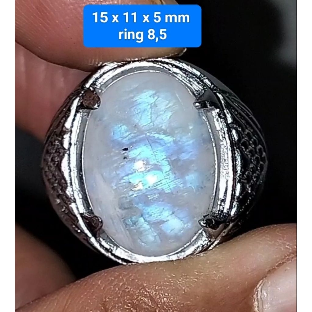 Batu moonstone Biduri Laut asli alam