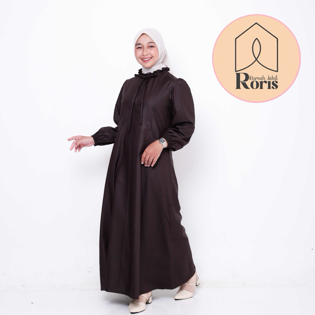 MIRA DRESS RORIS gamis casual remaja katun toyobo