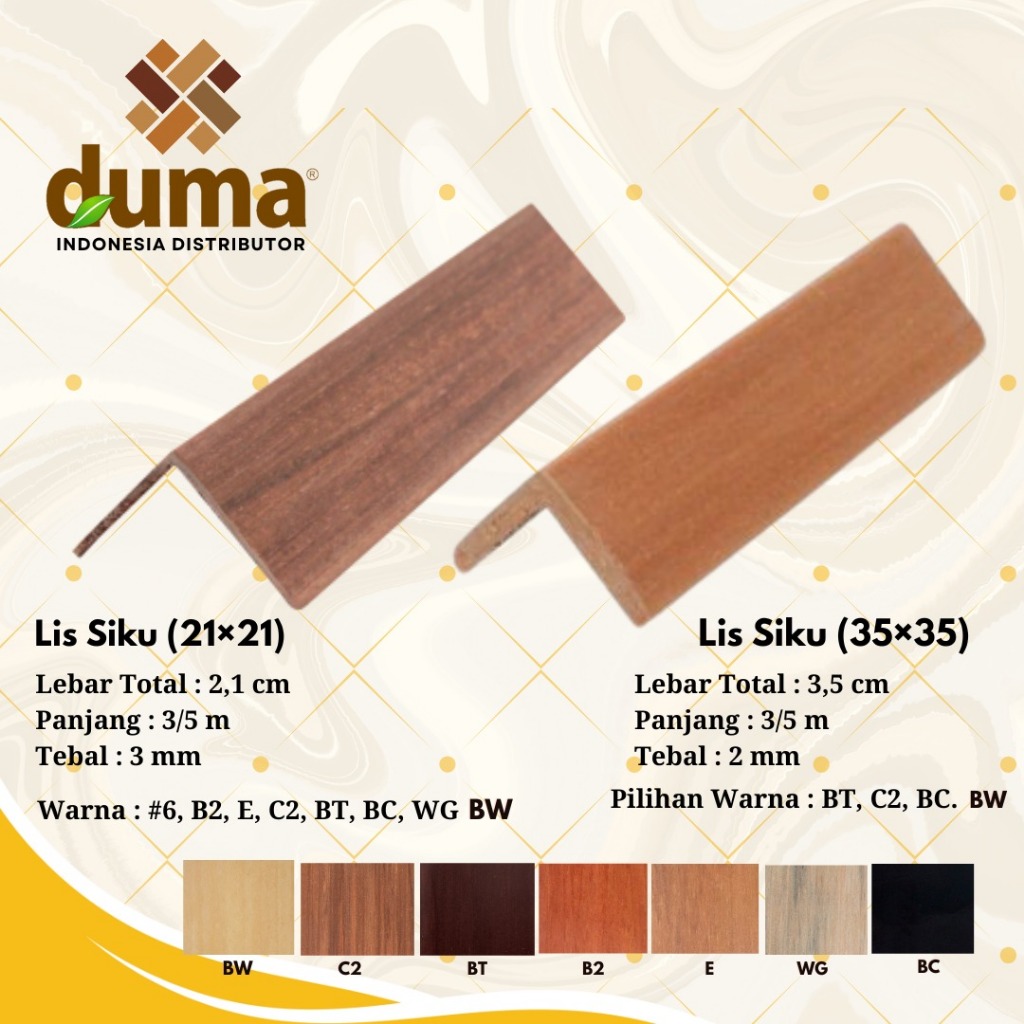 LIS SIKU DUMA WPC - BAHAN WPC (AKSESORIS DUMA PANEL)