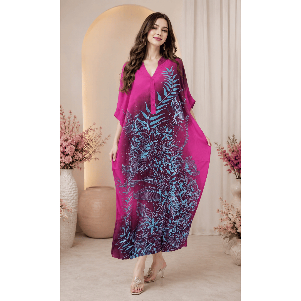 Kartika Batik Longdress Kalong Krah Shanghai AH 14 - Rayon Premium Busui Friendly Pendek Daster Keki