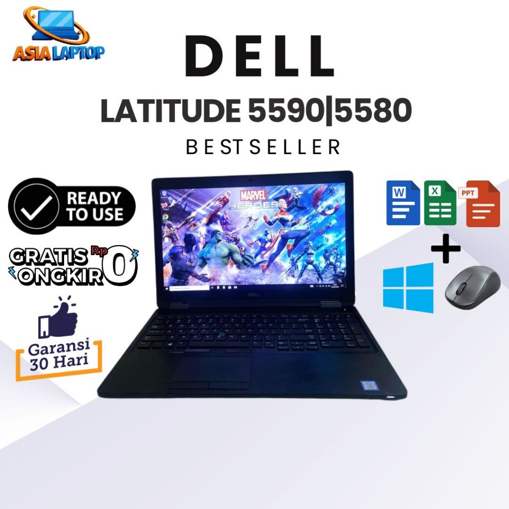 Dell Latitude 5590 5580 Core i7 / i5 RAM 16GB SSD 512GB Layar 15,6Inch