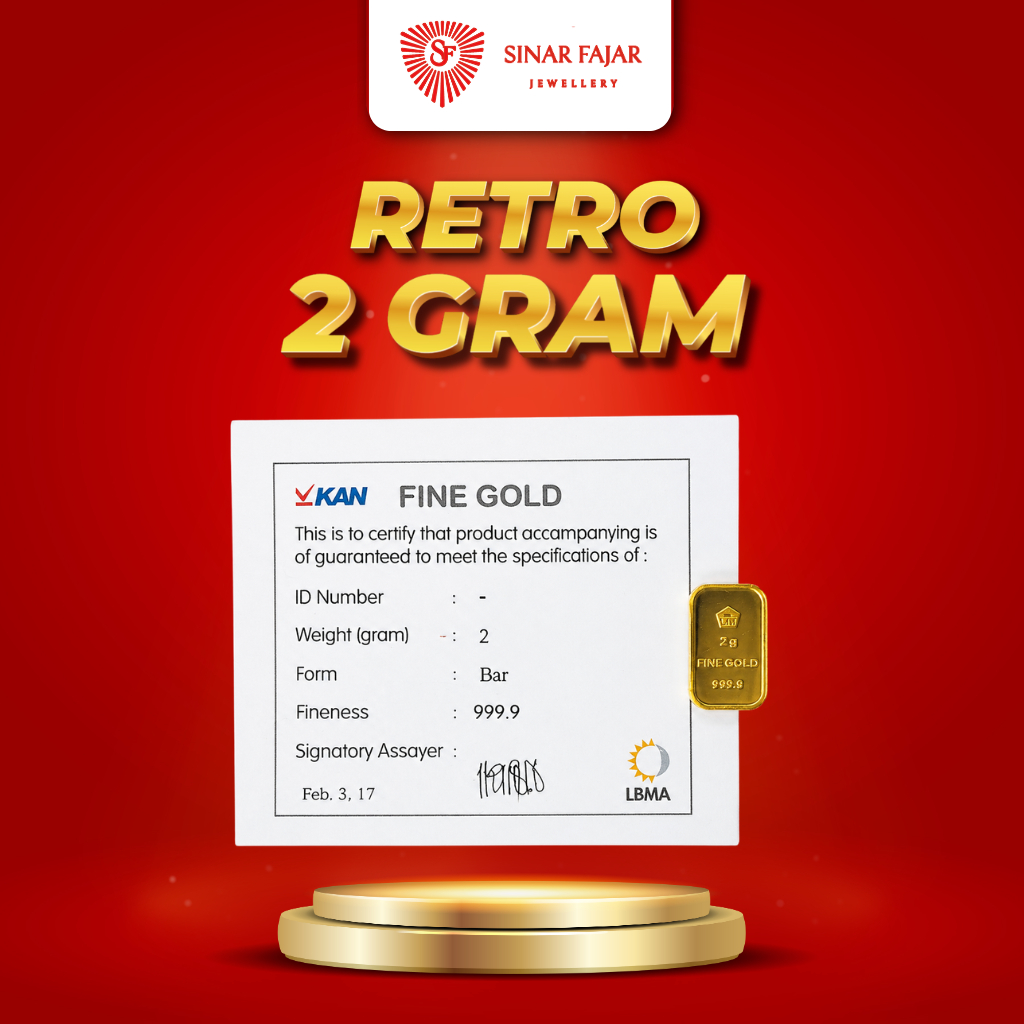 LOGAM MULIA ANTAM RETRO 2 GRAM KEMASAN LAMA KADAR 99.99%