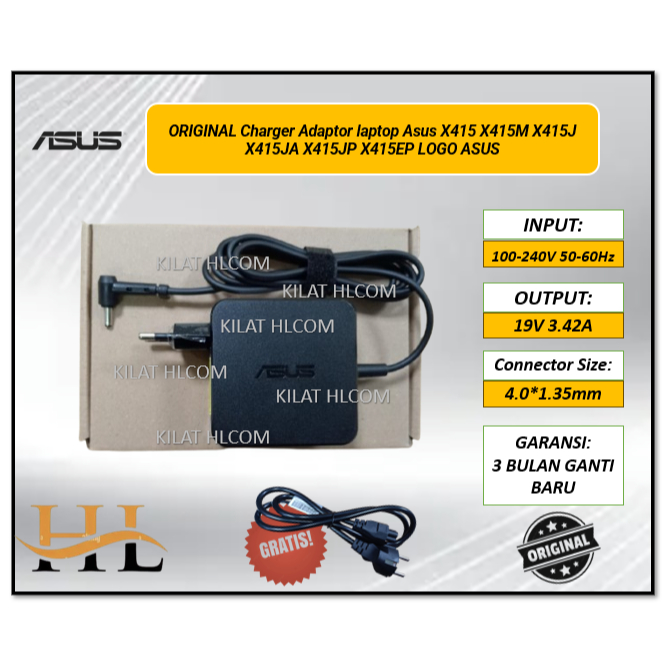 ORIGINAL Charger Adaptor laptop Asus X415 X415M X415J X415JA X415JP X415EP LOGO ASUS
