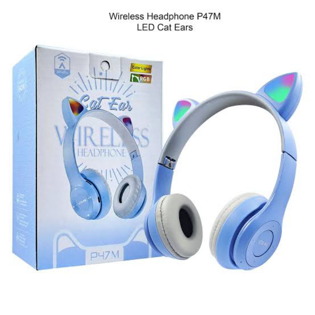 Headphone Bluetooth P47M Cat Ears
