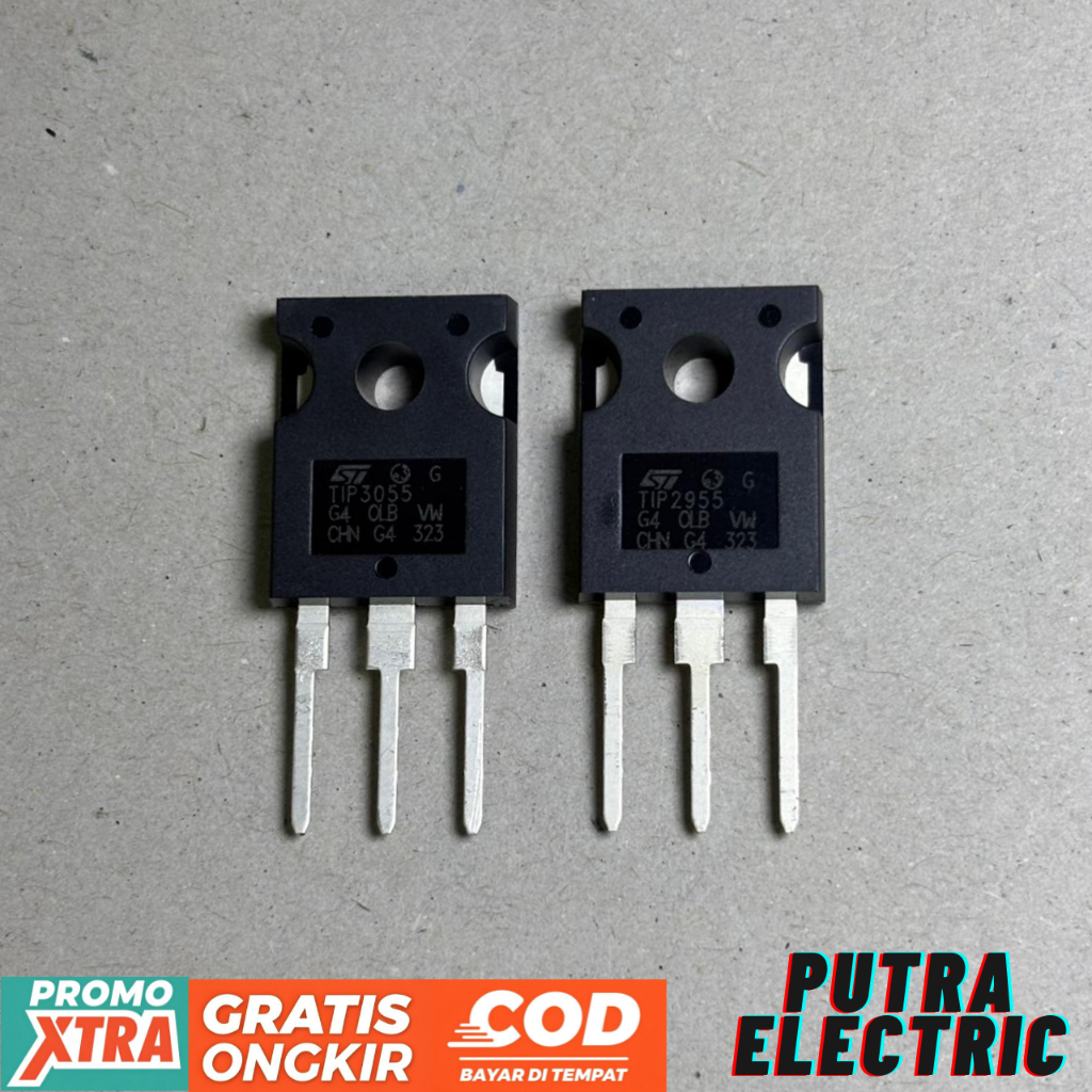 Tr Transistor St Tip 2955 & 3055 I Set Asli Tip2955 Tip3055 ASLI
