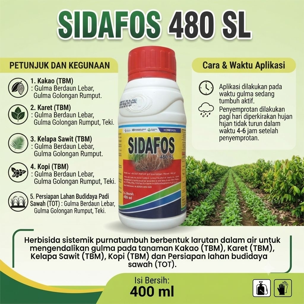 Herbisida SIDAFOS 480 SL 400 Ml
