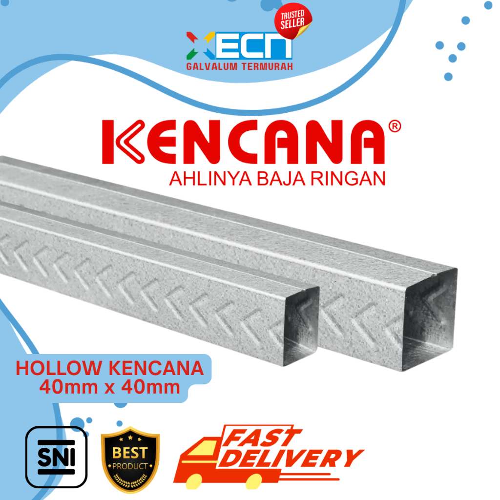 HOLLOW KENCANA 40X40 TEBAL 0,3MM - 4M