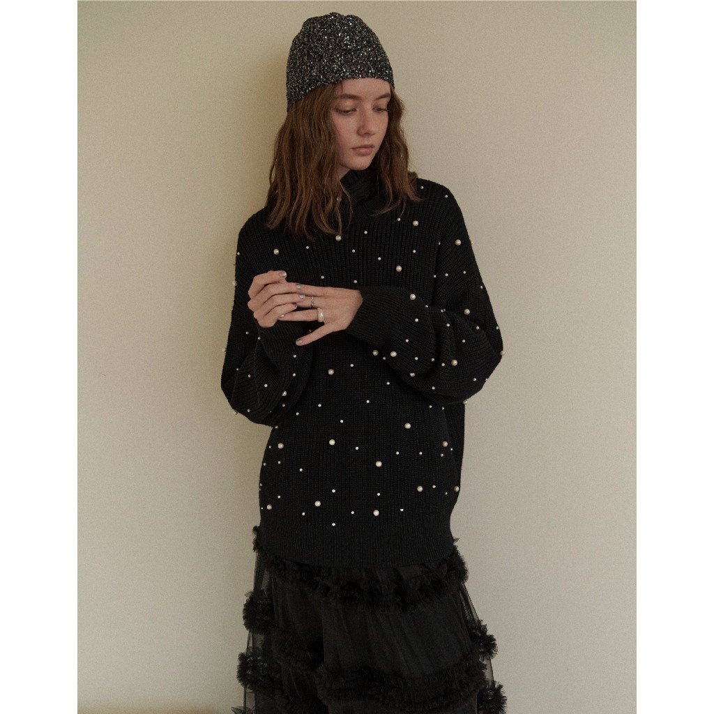 PAZZO - 3D Pearl Knit Sweater