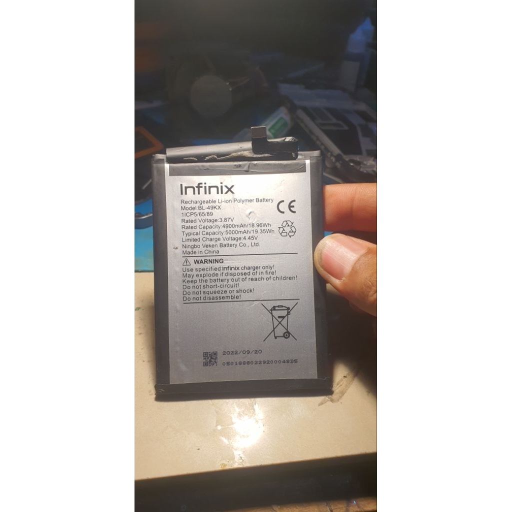 baterai infinix bl 49kx / infinix note 12 original copotan