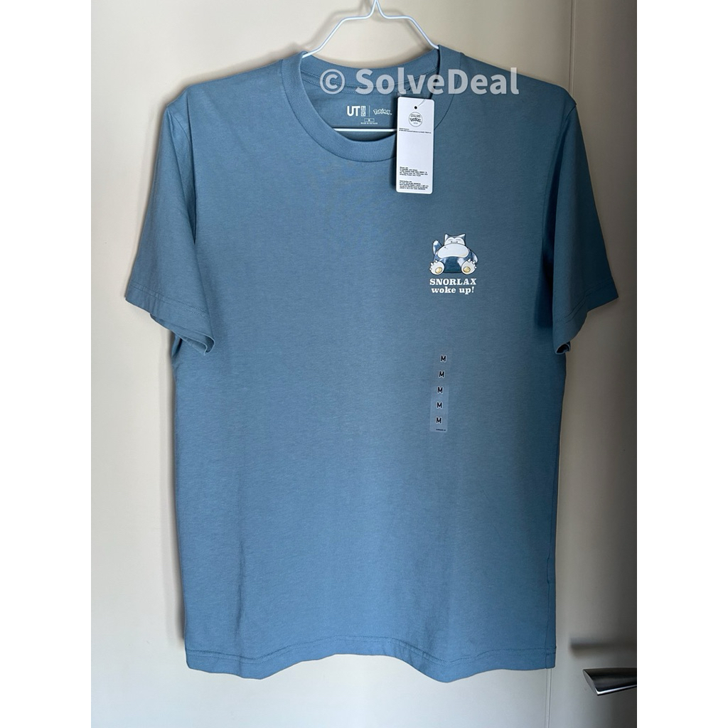 Kaos Uniqlo Pokemon UT Snorlax Blue Original