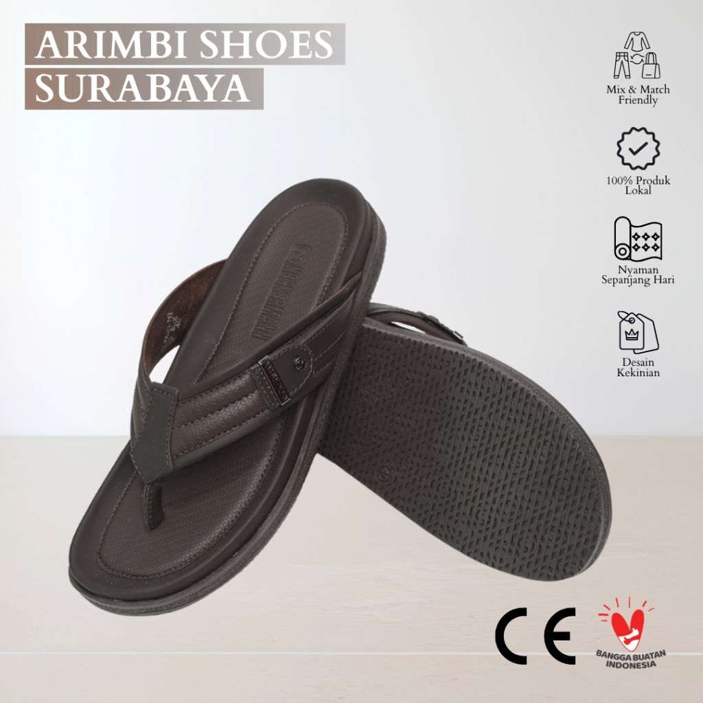 Sandal Jepit Pria Original - Neckerman Elpaso 751-D Coklat