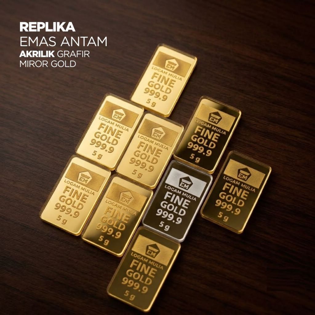 Replika Emas antam akrilik grafir | Akrilik emas antam custom | Akrilik Mahar Custom