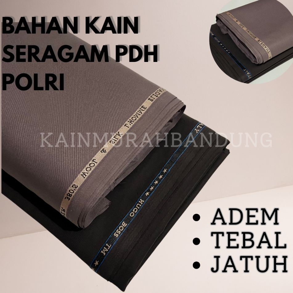 Kain Polri/ Kain PDH Polri/ Kain Setelan Seragam Dinas PDH Polri Wool Adem Lembut