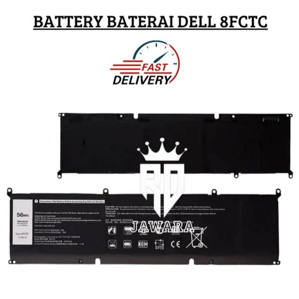 BATTERY BATERAI LAPTOP FOR DELL XPS 15 9500 9510 G15 5511 G15 5515 ALIENWARE M15 R3 M17 R3 8FCTC SER