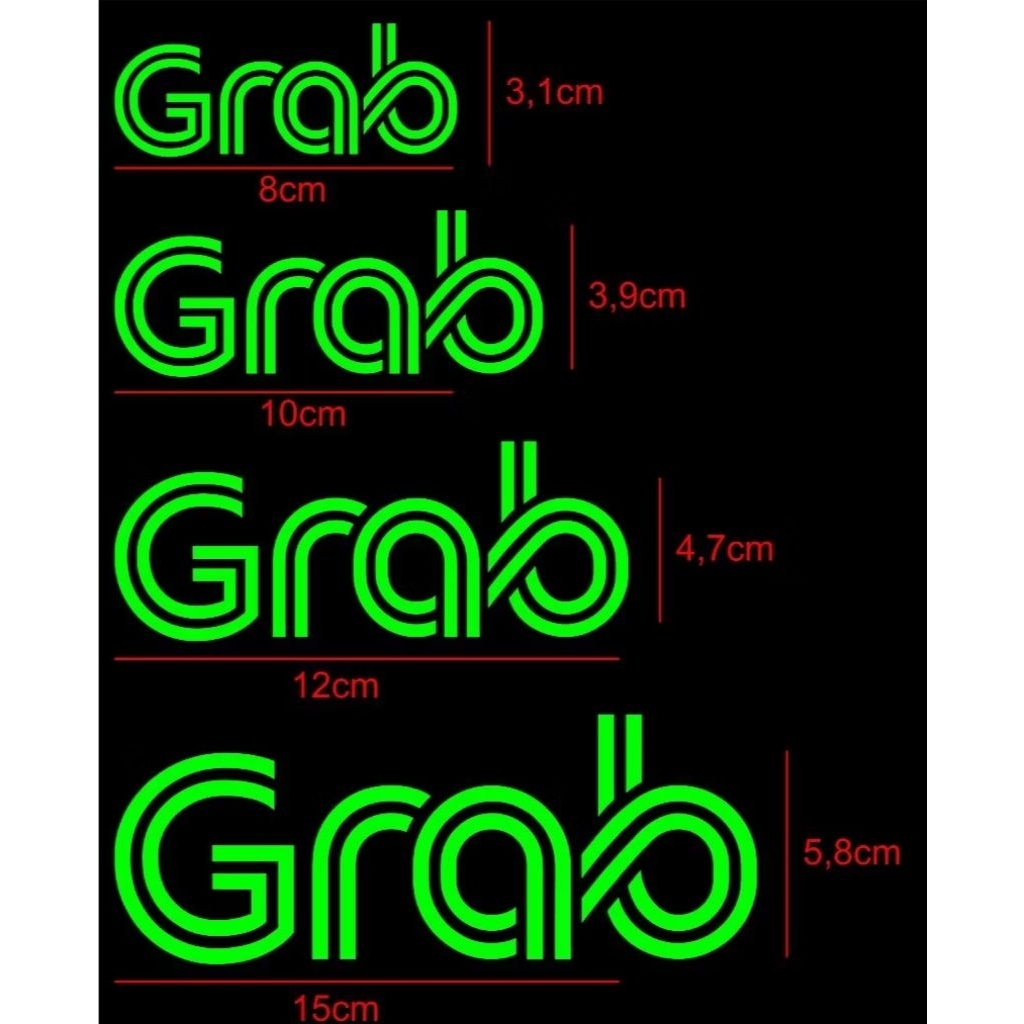 Sticker Grab/ Cutting Sticker Tulisan Grab