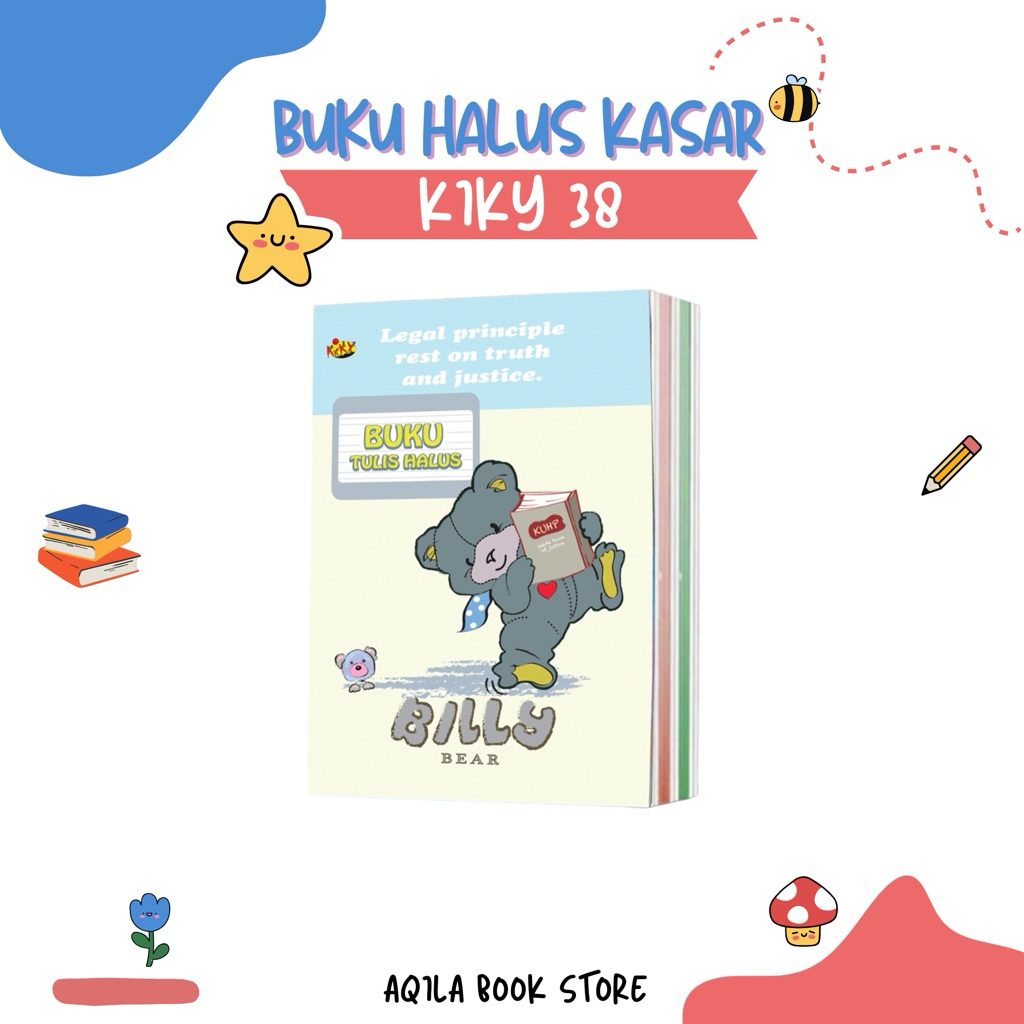 KIKY - Buku Tulis Halus Kasar Kiky 38 Lembar (1 Pack isi 10Pcs)