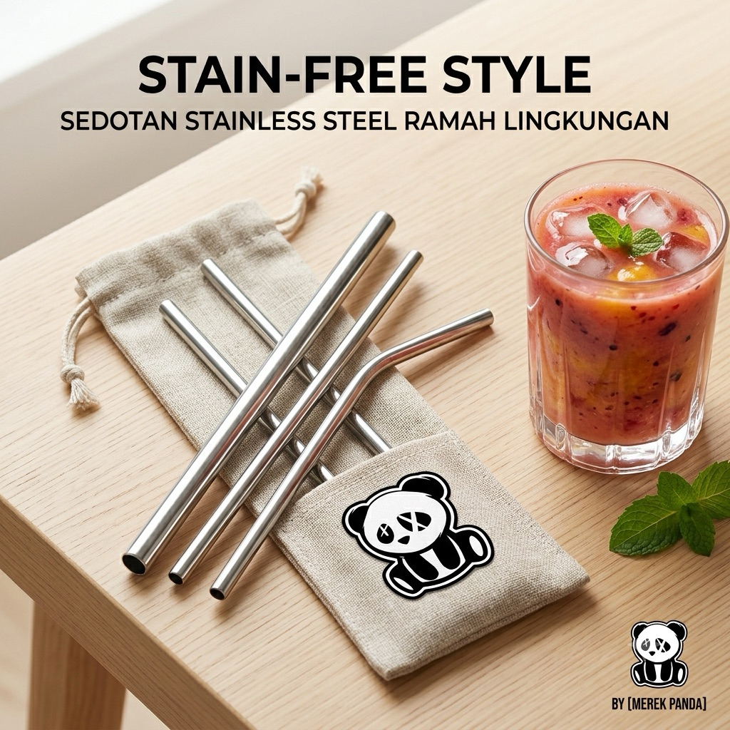 Panda Wick’d Stainless Steel Premium Straw