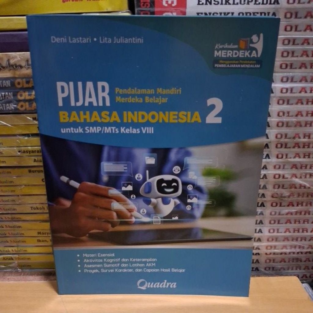 Buku Original PIJAR BAHASA INDONESIA 2 SMP MTs Kelas 8 Kurikulum Merdeka QUADRA