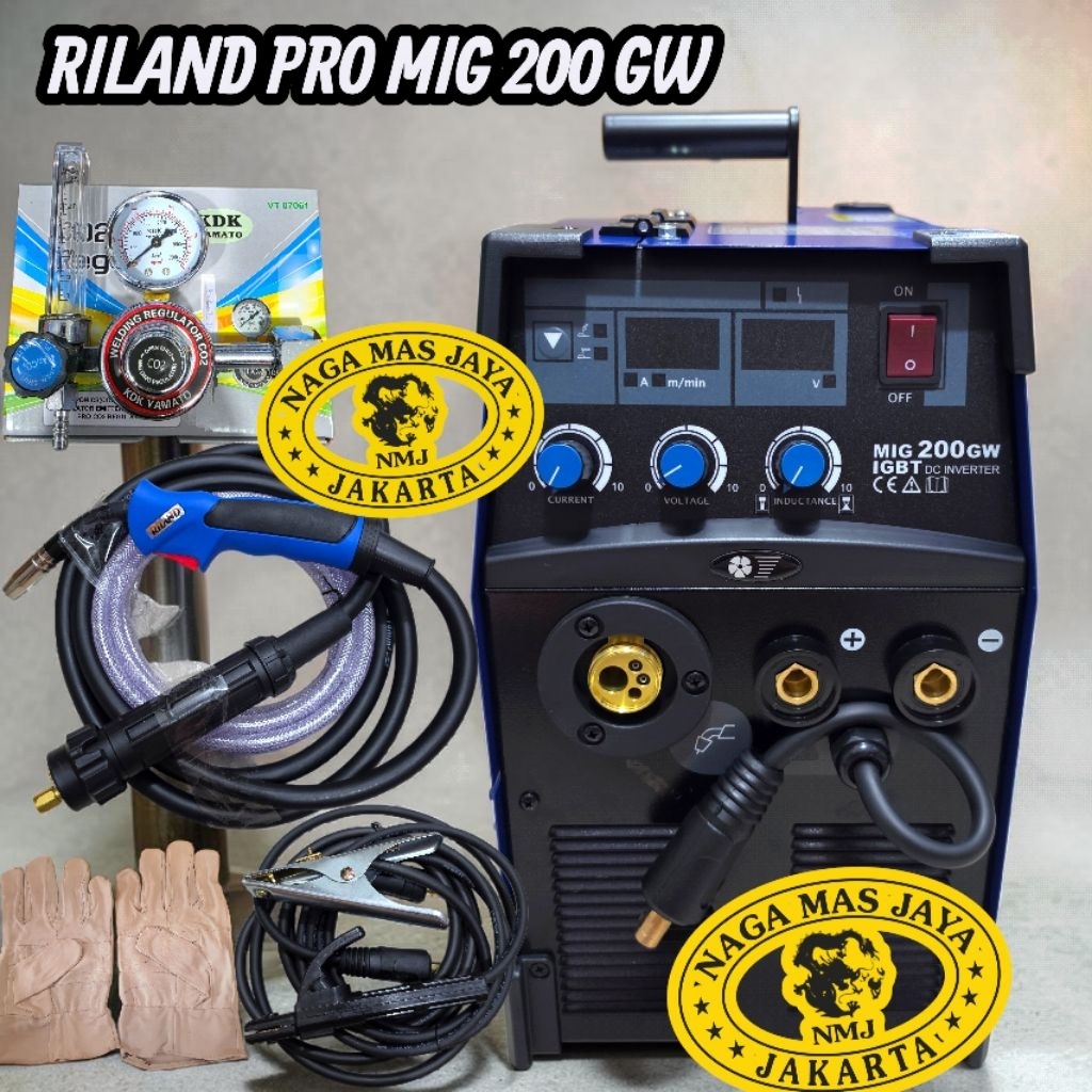 MESIN LAS CO2 RILAND PRO MIG 200 GW / TRAFO LAS CO2 RILAND PRO MIG 200GW / RILAND PRO MIG 200