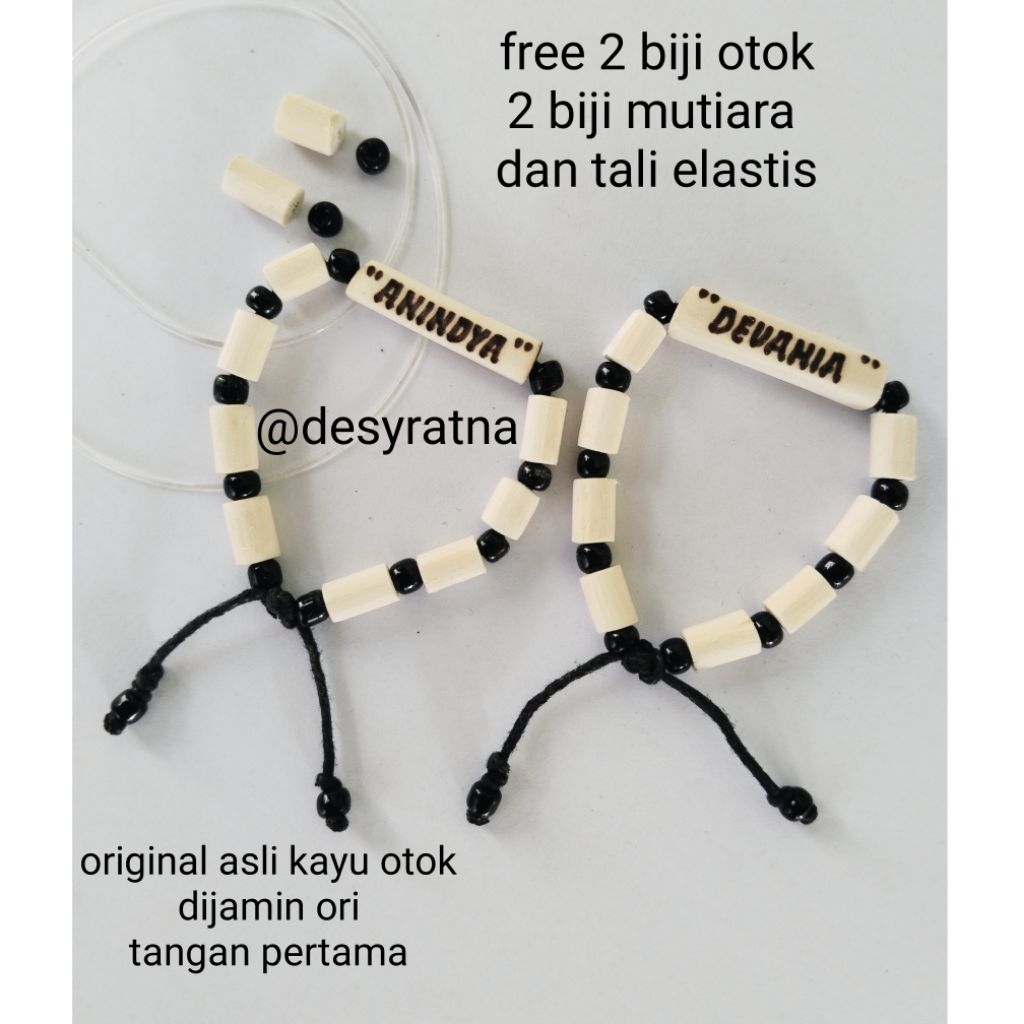 GELANG OTOK/ GELANG BAYI UKIR NAMA VARIASI TALI SERUT OSROTAN